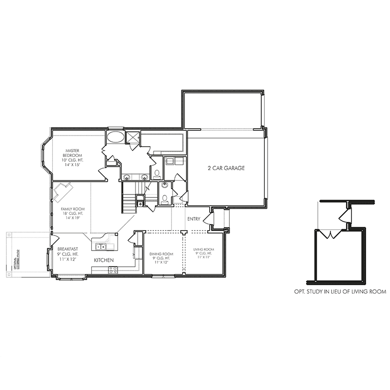 Chester Floor Plan - First Floor - Optional Addition